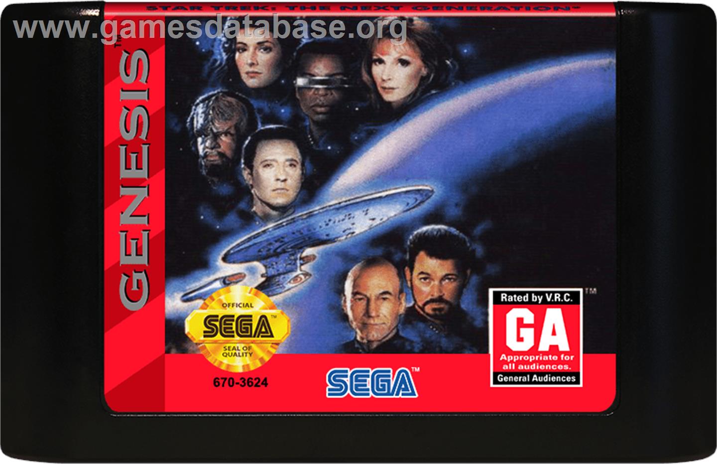Star Trek The Next Generation - Echoes from the Past - Sega Genesis - Artwork - Cartridge
