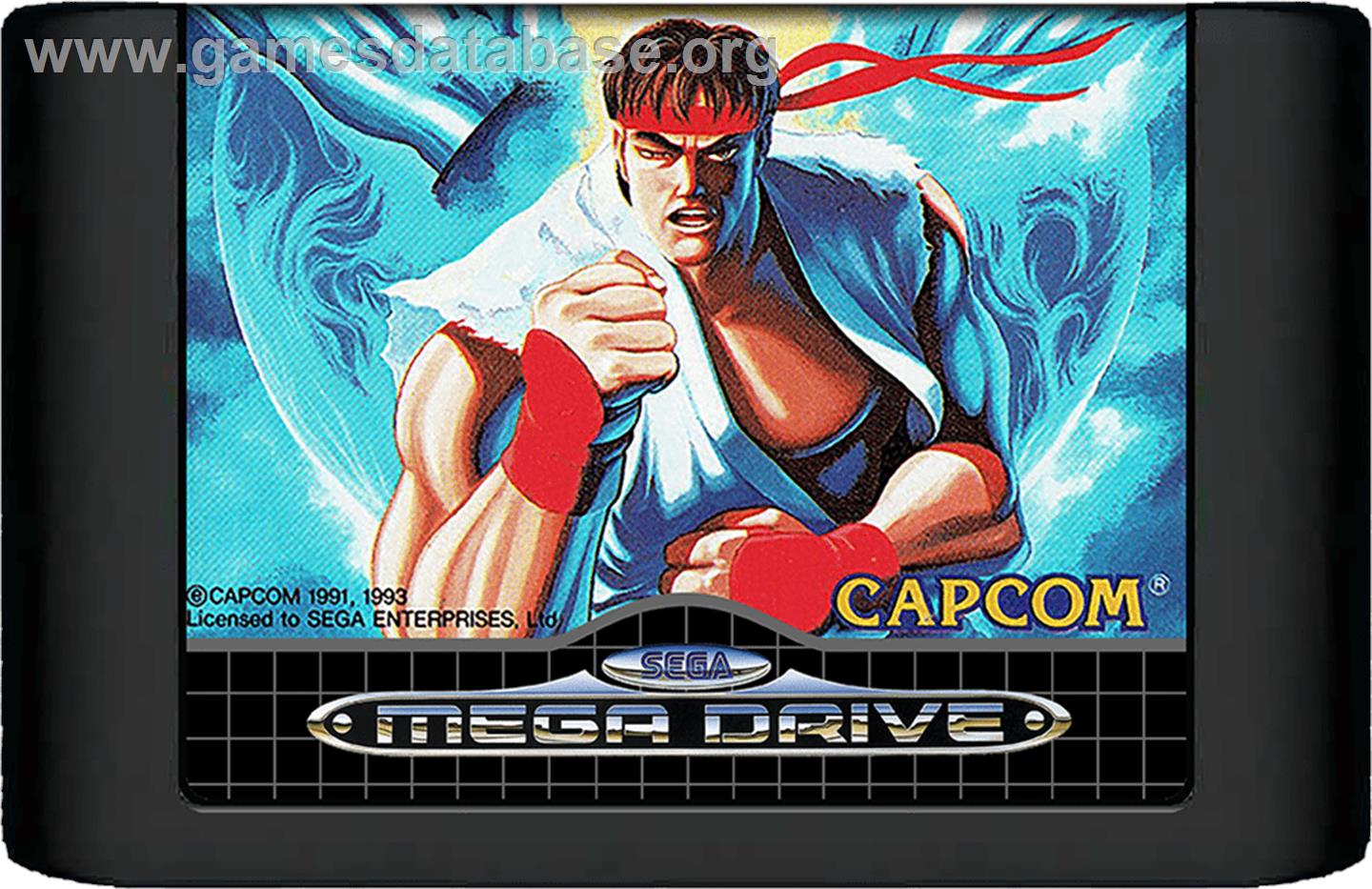Street Fighter II' - Champion Edition - Sega Genesis - Artwork - Cartridge