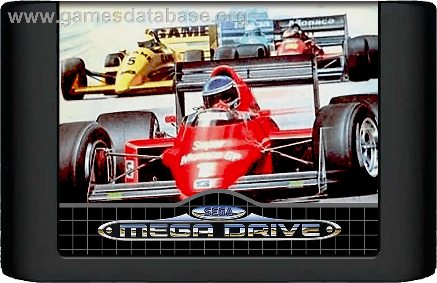 Super Monaco GP - Sega Genesis - Artwork - Cartridge