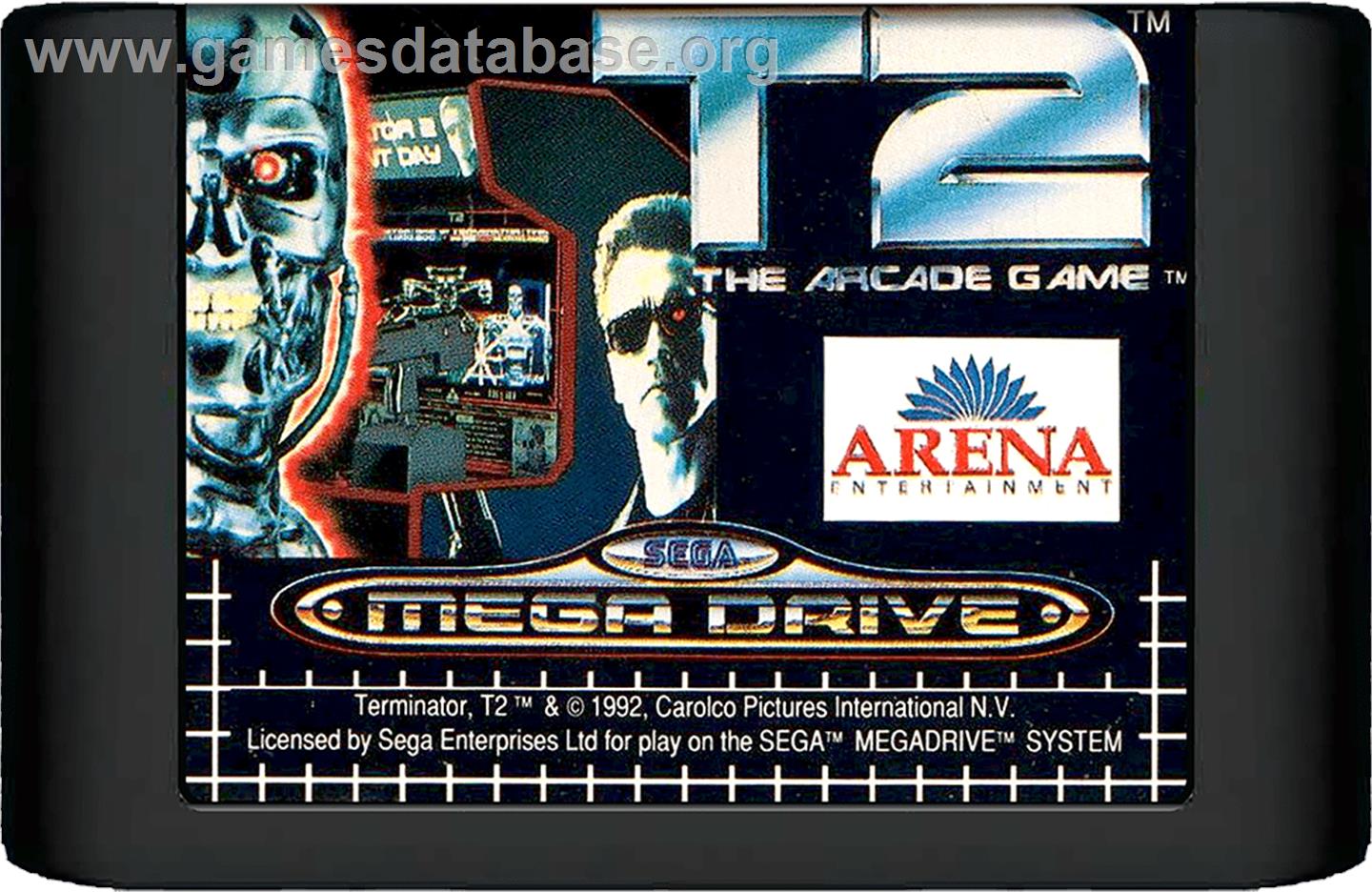 T2 - The Arcade Game - Sega Genesis - Artwork - Cartridge