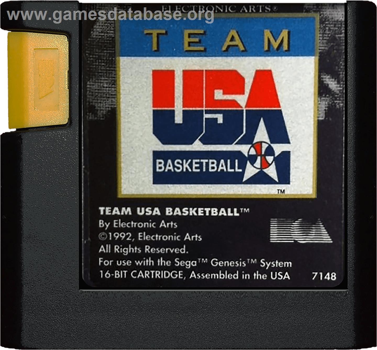Team USA Basketball - Sega Genesis - Artwork - Cartridge