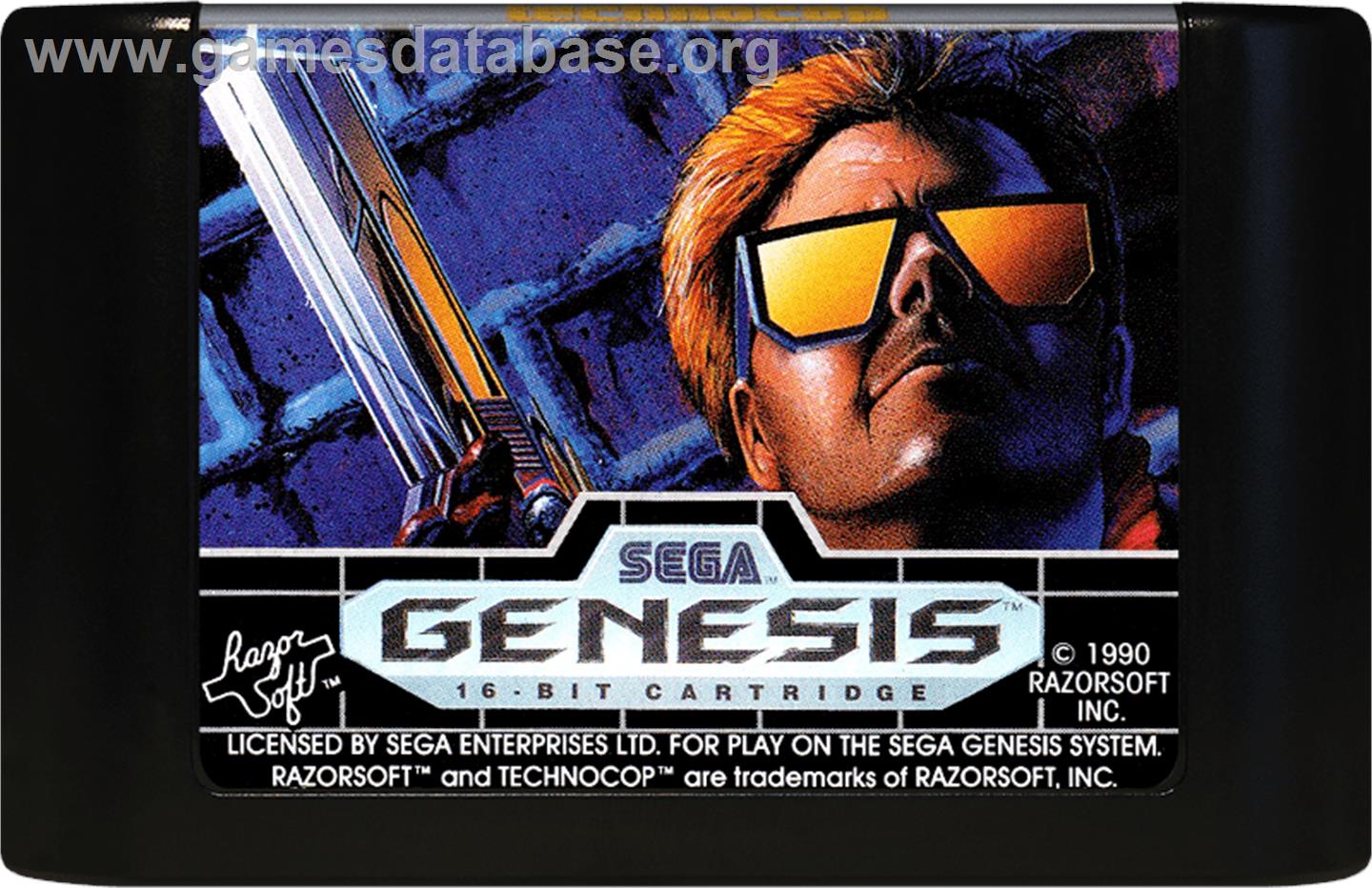 Techno Cop - Sega Genesis - Artwork - Cartridge