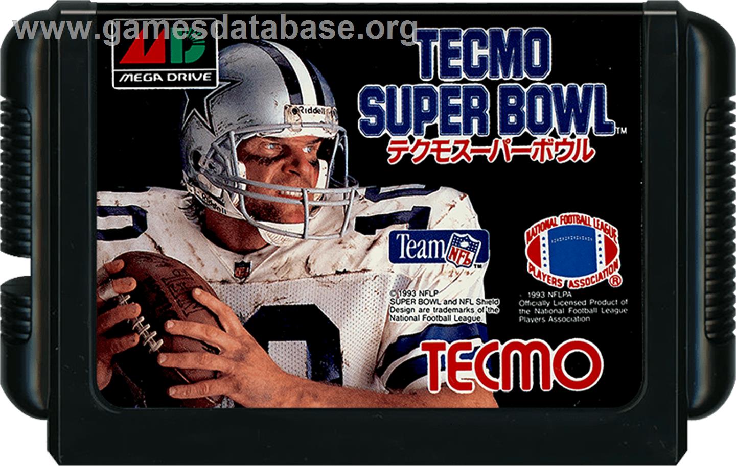 Tecmo Super Bowl - Sega Genesis - Artwork - Cartridge