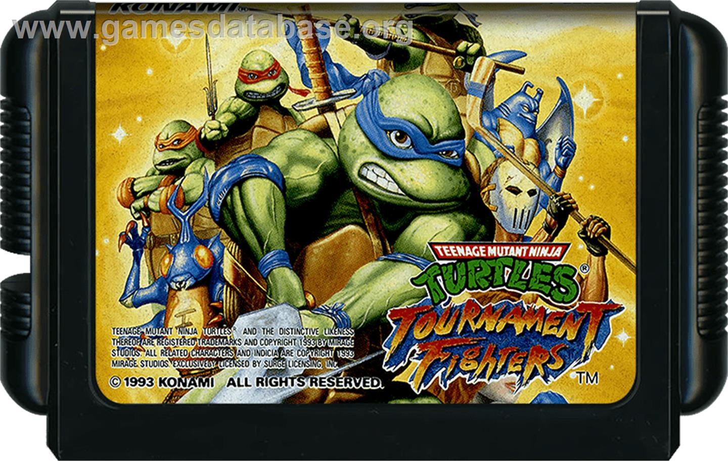 Teenage Mutant Ninja Turtles: Tournament Fighters - Sega Genesis - Artwork - Cartridge
