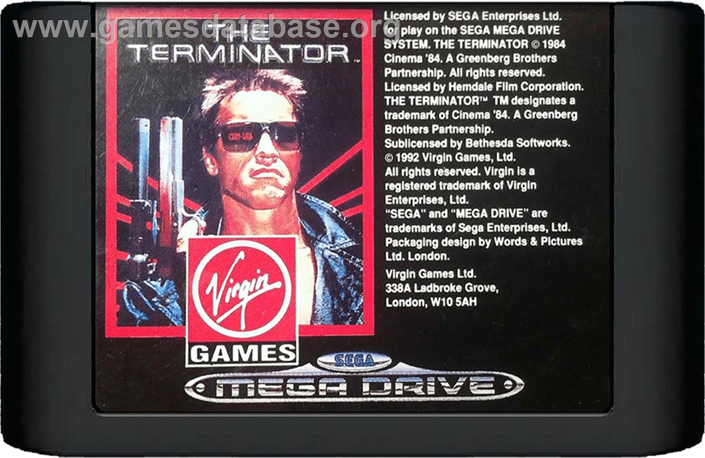Terminator, The - Sega Genesis - Artwork - Cartridge