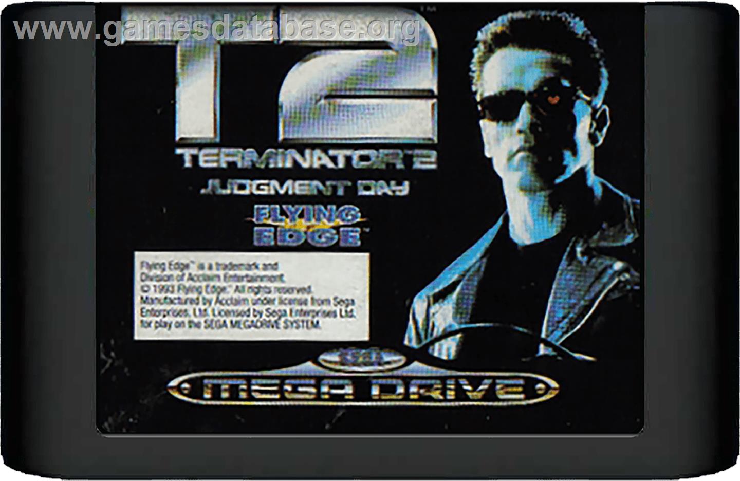 Terminator 2 - Judgment Day - Sega Genesis - Artwork - Cartridge