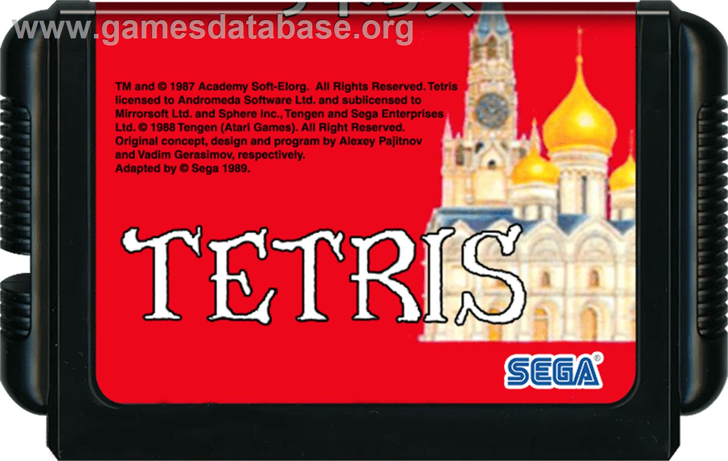 Tetris - Sega Genesis - Artwork - Cartridge