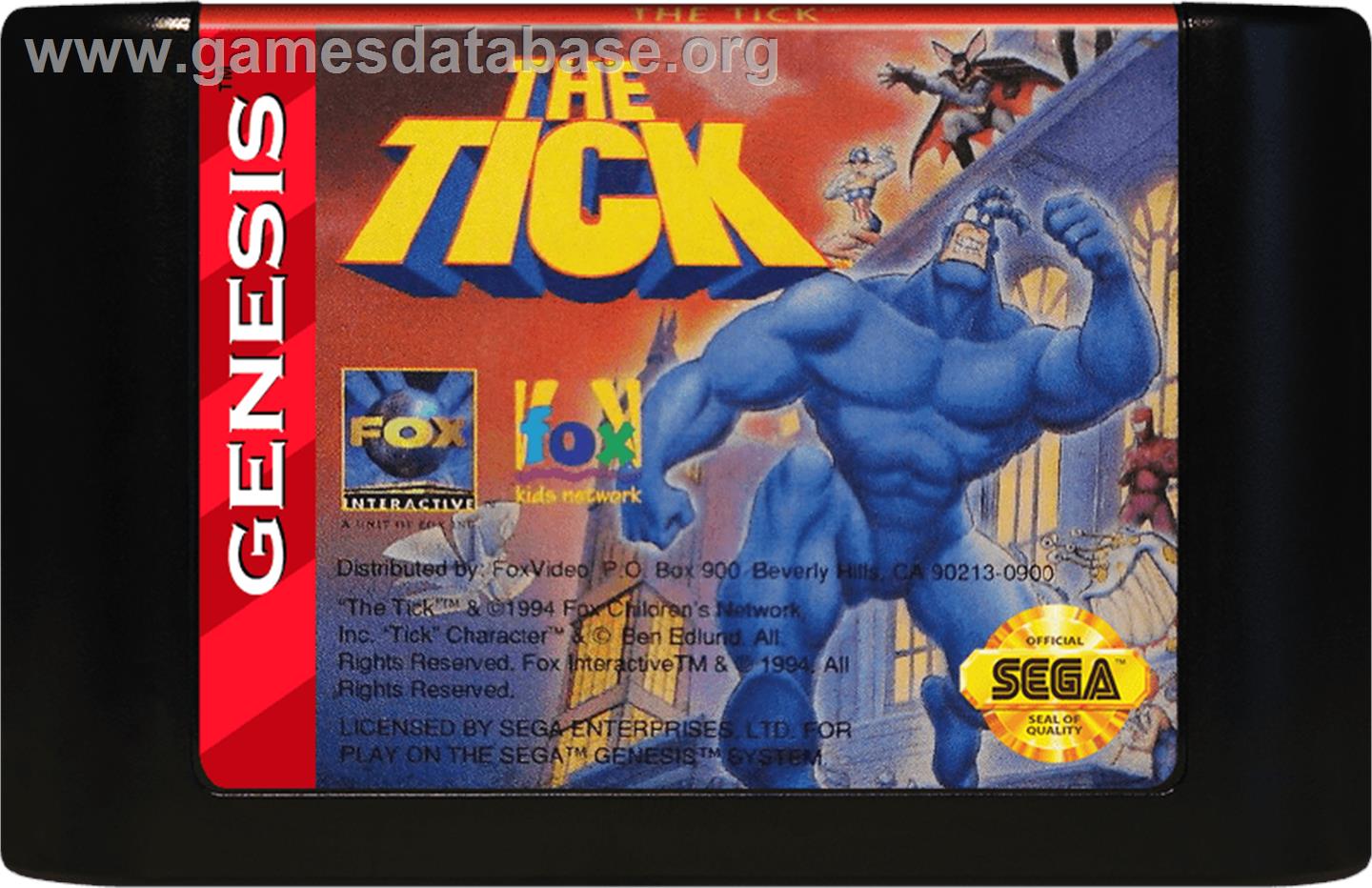 Tick, The - Sega Genesis - Artwork - Cartridge