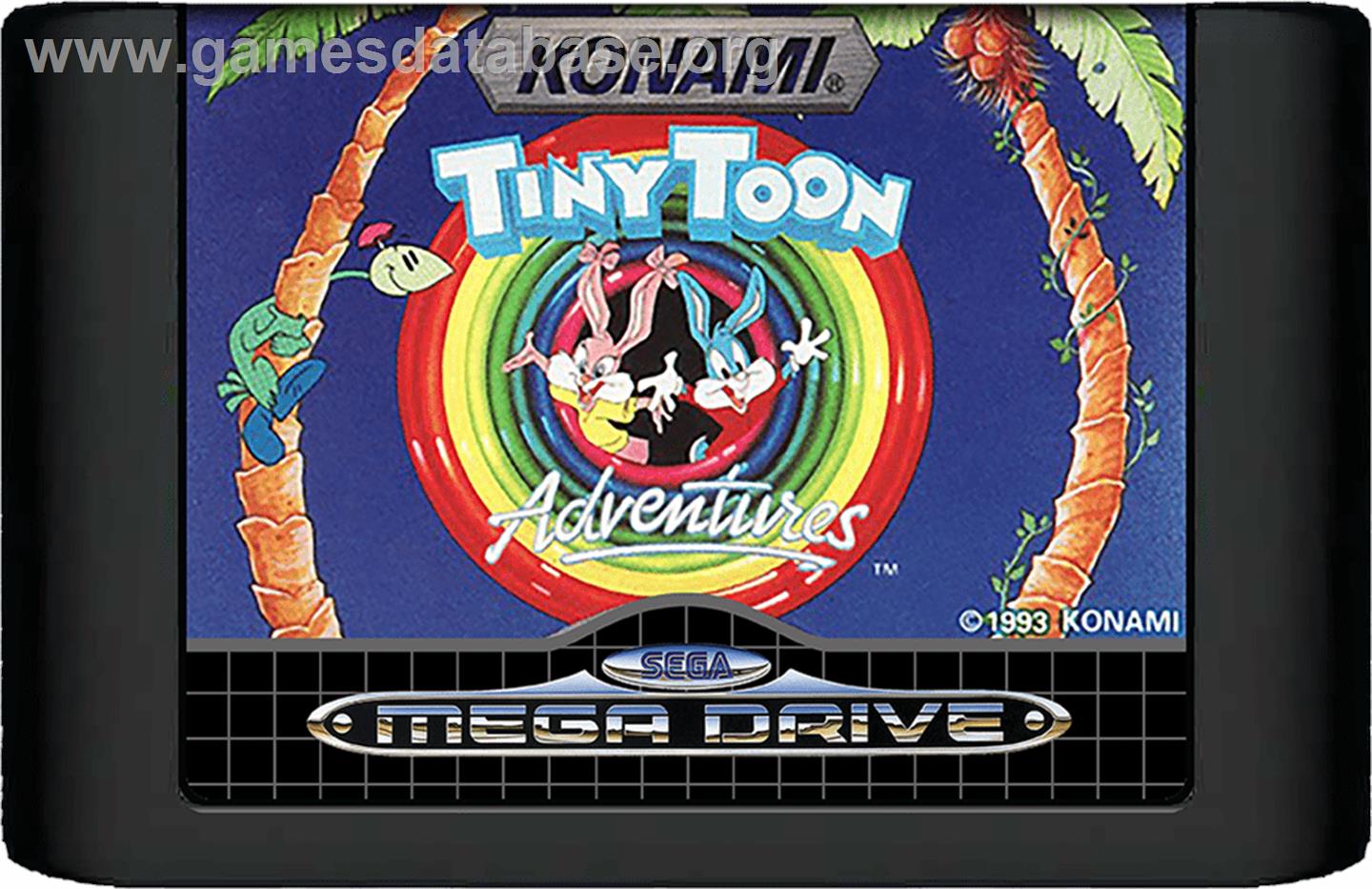 Tiny Toon Adventures: Buster's Hidden Treasure - Sega Genesis - Artwork - Cartridge