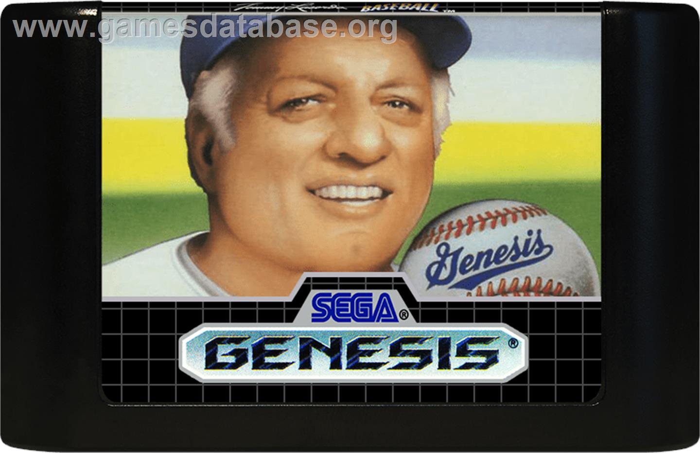 Tommy Lasorda Baseball - Sega Genesis - Artwork - Cartridge