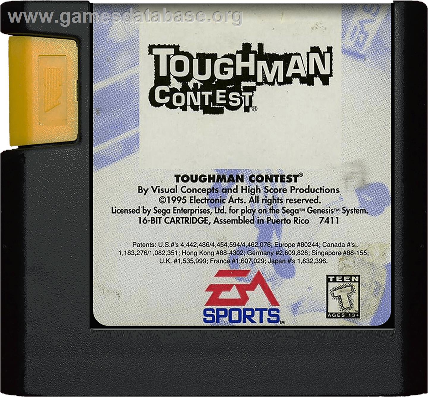 Toughman Contest - Sega Genesis - Artwork - Cartridge