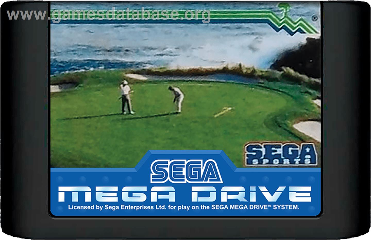 True Golf Classics: Pebble Beach Golf Links - Sega Genesis - Artwork - Cartridge