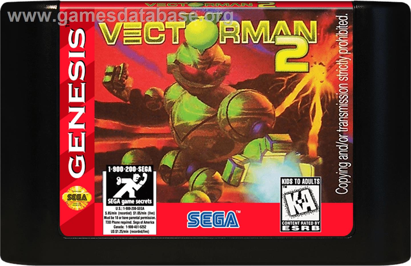 Vectorman 2 - Sega Genesis - Artwork - Cartridge