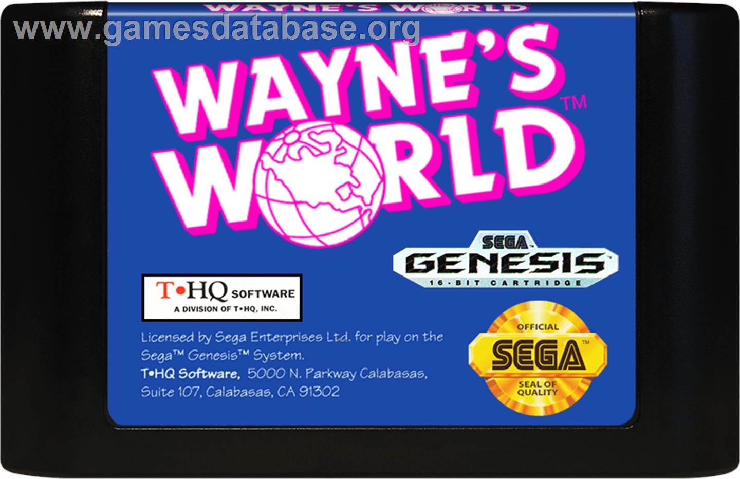 Wayne's World - Sega Genesis - Artwork - Cartridge