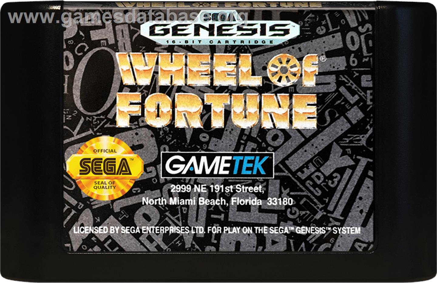 Wheel Of Fortune - Sega Genesis - Artwork - Cartridge