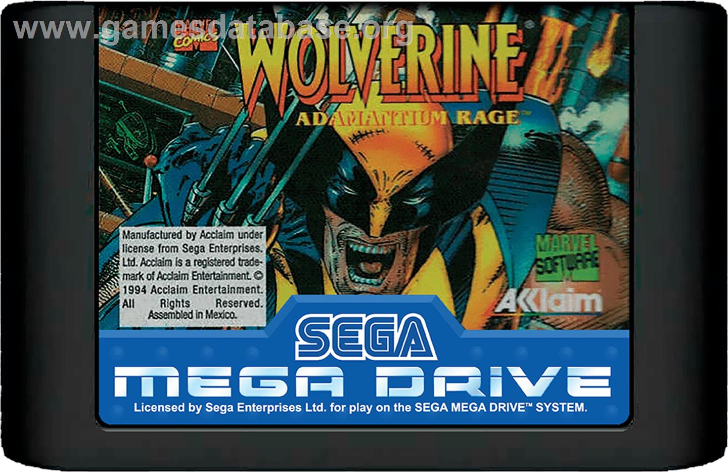 Wolverine: Adamantium Rage - Sega Genesis - Artwork - Cartridge