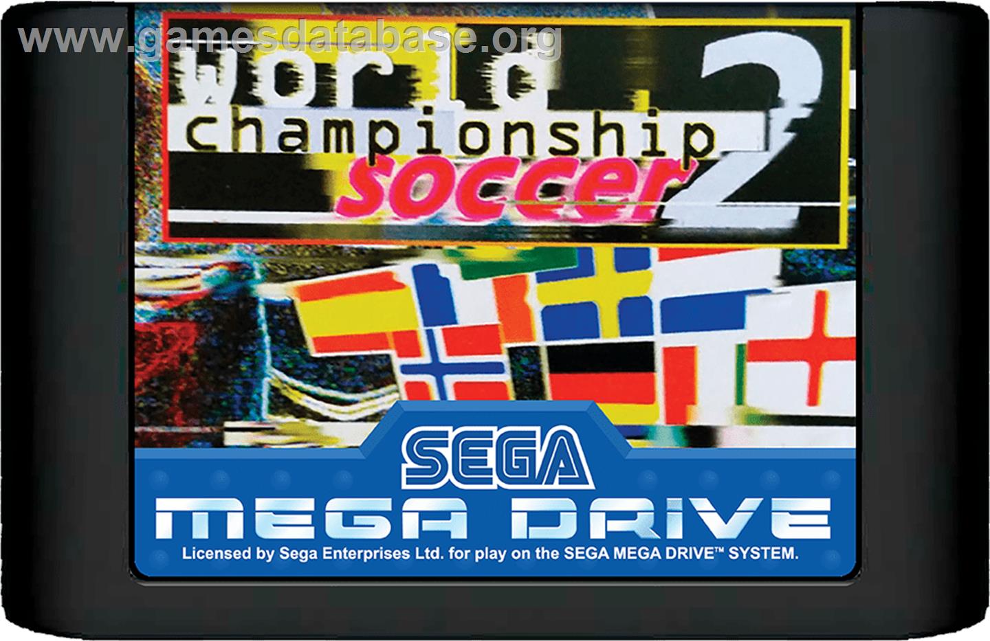 World Championship Soccer 2 - Sega Genesis - Artwork - Cartridge