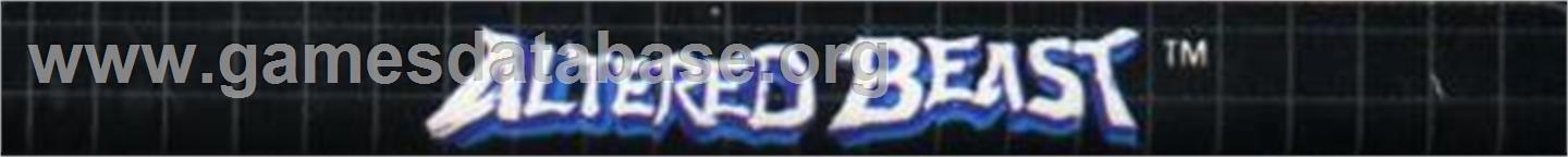 Altered Beast - Sega Genesis - Artwork - Cartridge Top