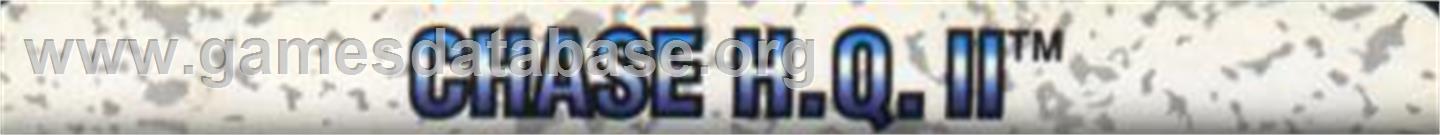 Chase H.Q. 2 - Sega Genesis - Artwork - Cartridge Top