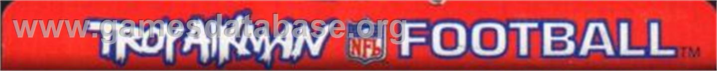 Troy Aikman NFL Football - Sega Genesis - Artwork - Cartridge Top