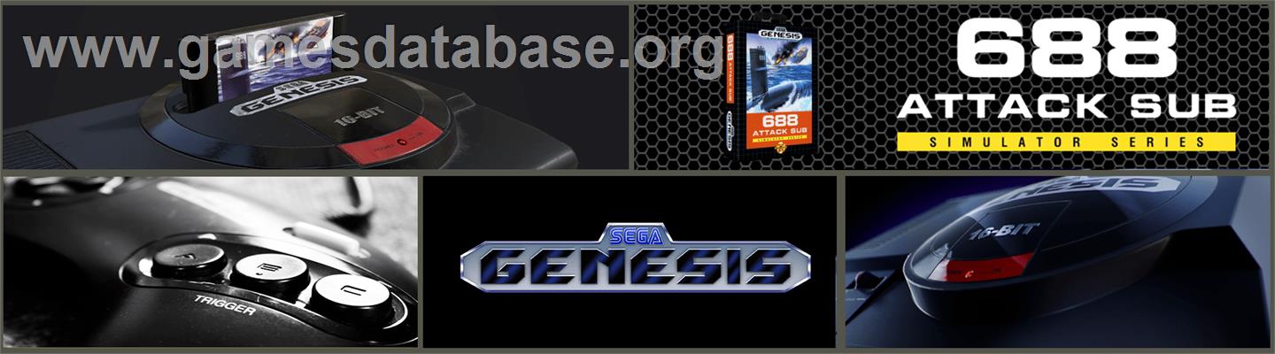 688 Attack Sub - Sega Genesis - Artwork - Marquee