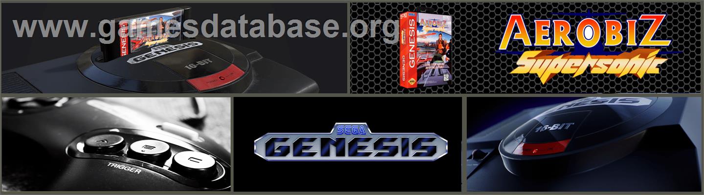 Aerobiz Supersonic - Sega Genesis - Artwork - Marquee