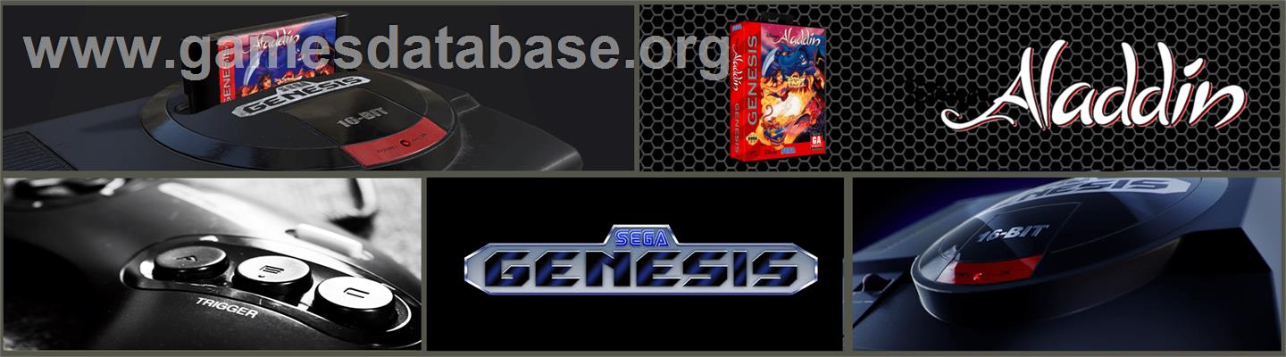 Aladdin - Sega Genesis - Artwork - Marquee