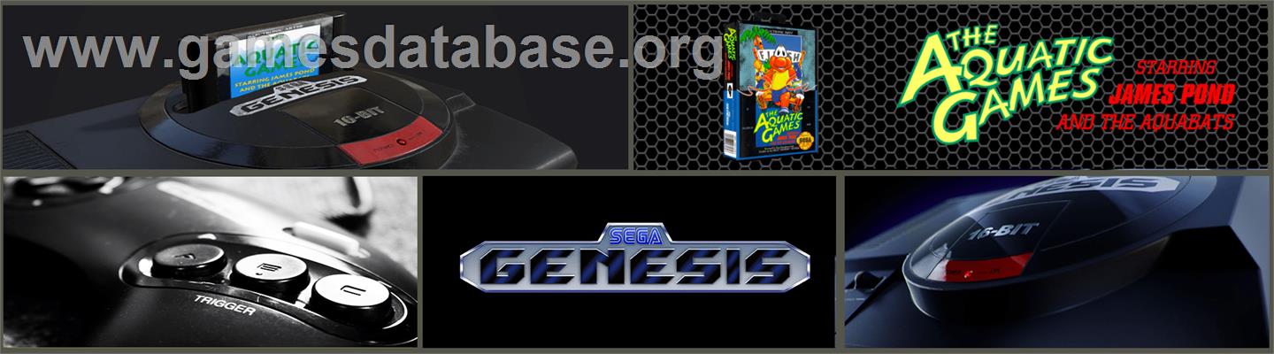 Aquatic Games: Starring James Pond, The - Sega Genesis - Artwork - Marquee