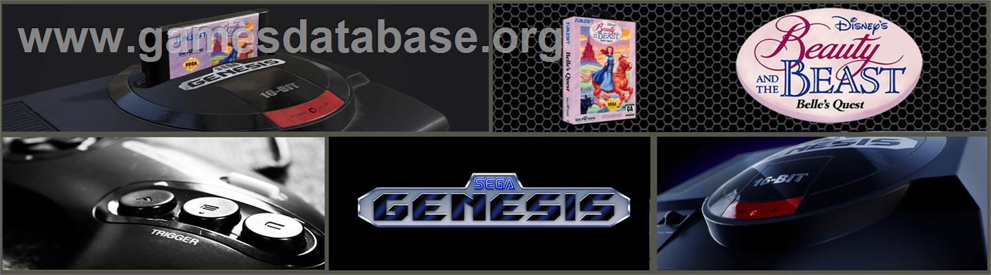 Beauty and the Beast: Belle's Quest - Sega Genesis - Artwork - Marquee