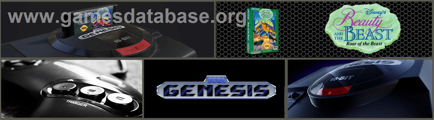 Beauty and the Beast: Roar of the Beast - Sega Genesis - Artwork - Marquee