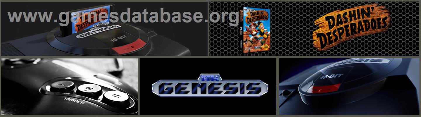 Dashin' Desperadoes - Sega Genesis - Artwork - Marquee