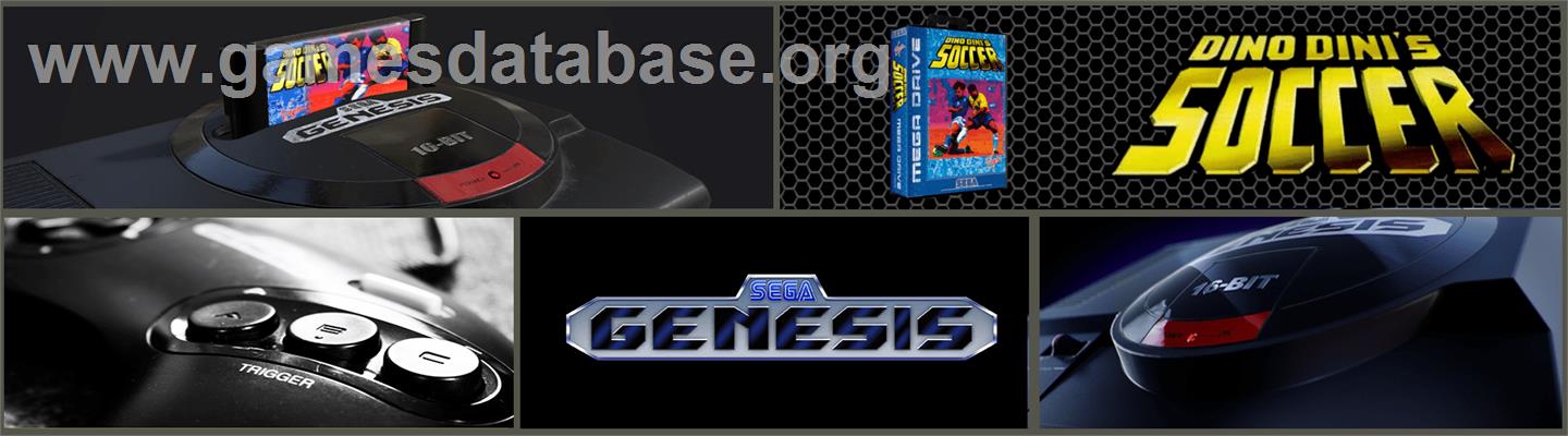 Dino Dini's Soccer - Sega Genesis - Artwork - Marquee