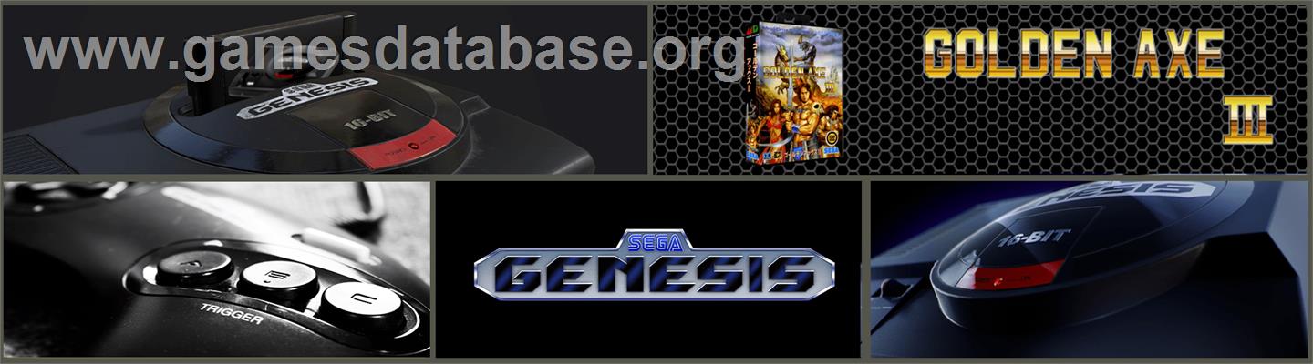 Golden Axe III - Sega Genesis - Artwork - Marquee