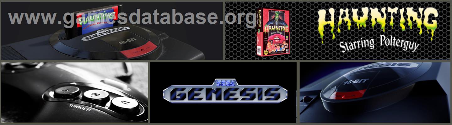 Haunting Starring Polterguy - Sega Genesis - Artwork - Marquee