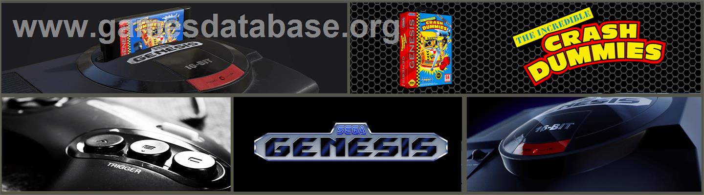 Incredible Crash Dummies, The - Sega Genesis - Artwork - Marquee