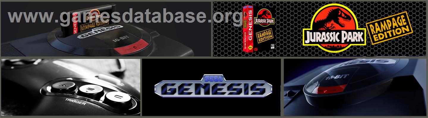 Jurassic Park - Rampage Edition - Sega Genesis - Artwork - Marquee