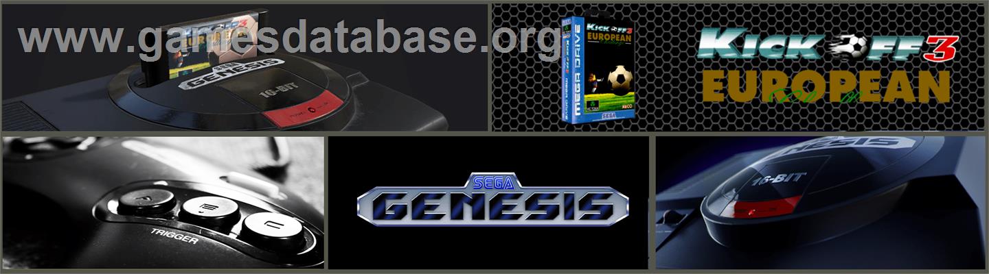 Kick Off 3 - Sega Genesis - Artwork - Marquee