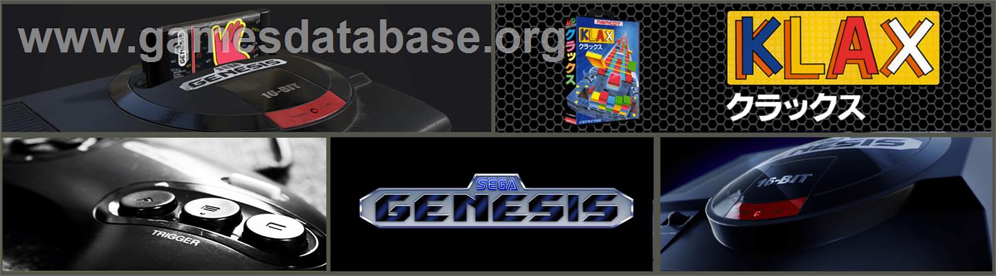 Klax - Sega Genesis - Artwork - Marquee