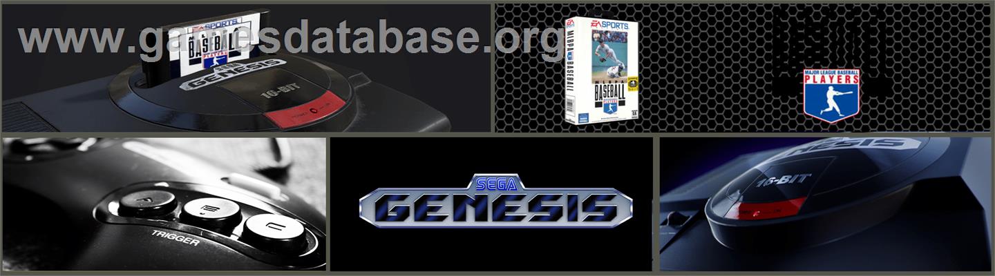 MLBPA Baseball - Sega Genesis - Artwork - Marquee
