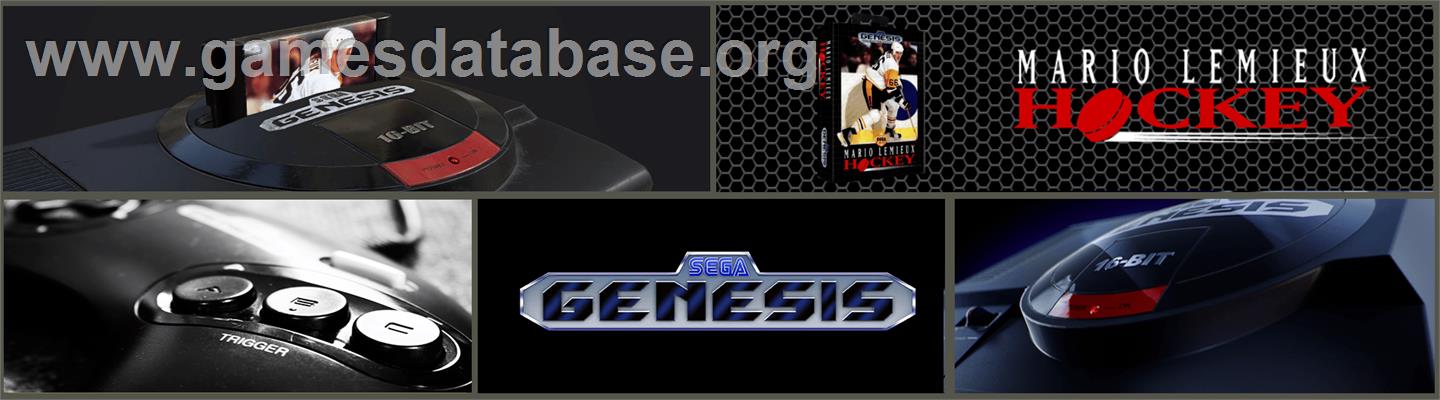 Mario Lemieux Hockey - Sega Genesis - Artwork - Marquee