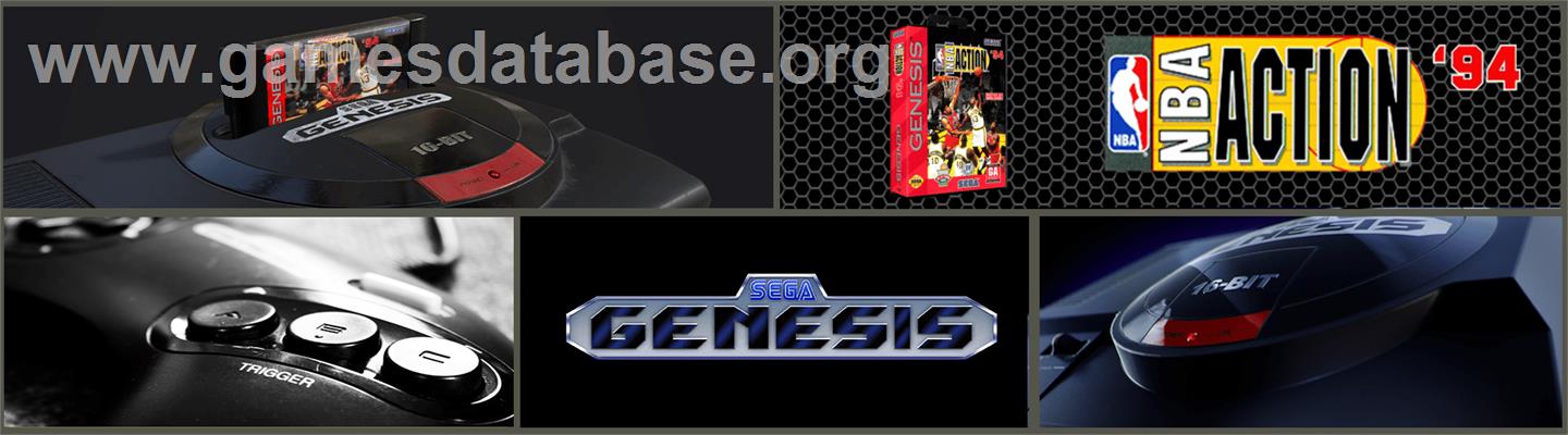 NBA Action '94 - Sega Genesis - Artwork - Marquee