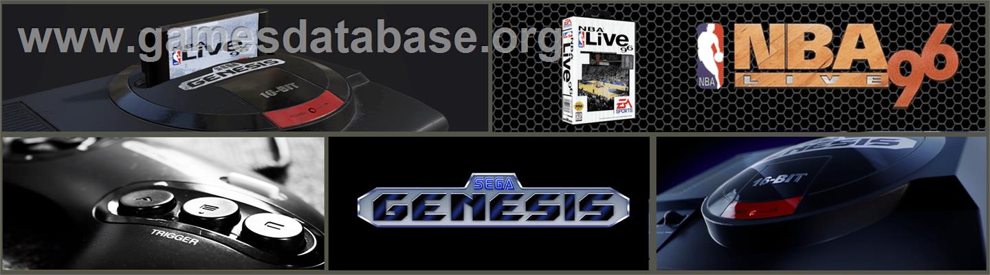 NBA Live '96 - Sega Genesis - Artwork - Marquee