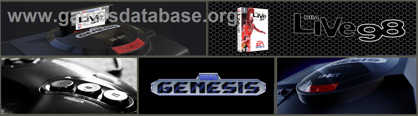 NBA Live '98 - Sega Genesis - Artwork - Marquee