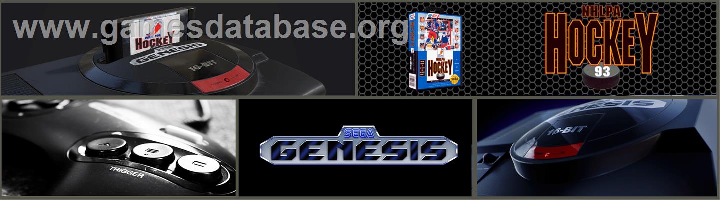 NHLPA Hockey '93 - Sega Genesis - Artwork - Marquee