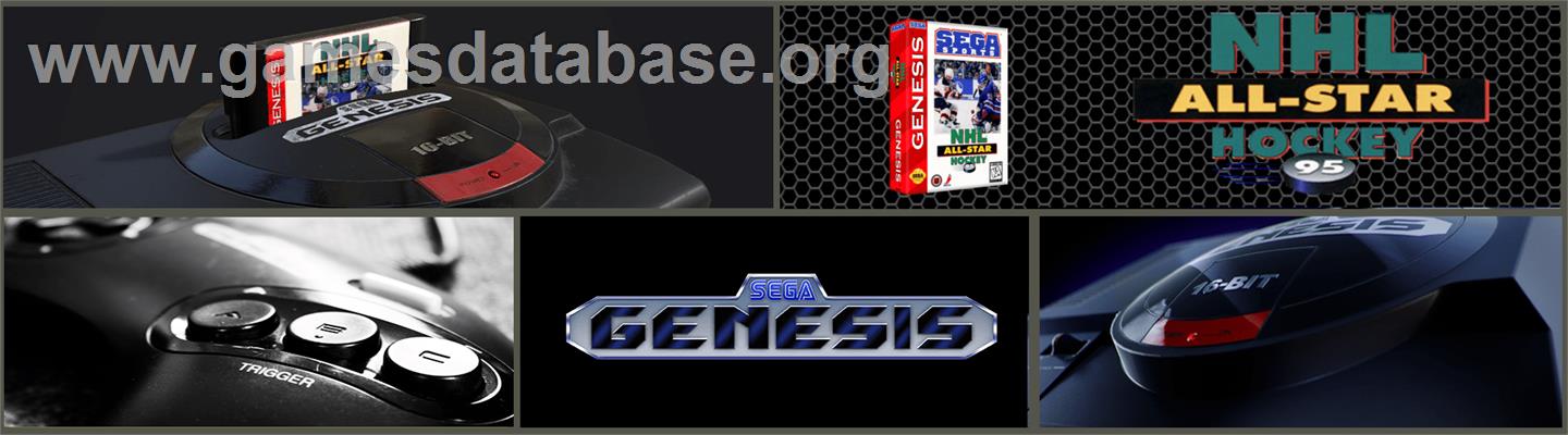 NHL All-Star Hockey '95 - Sega Genesis - Artwork - Marquee