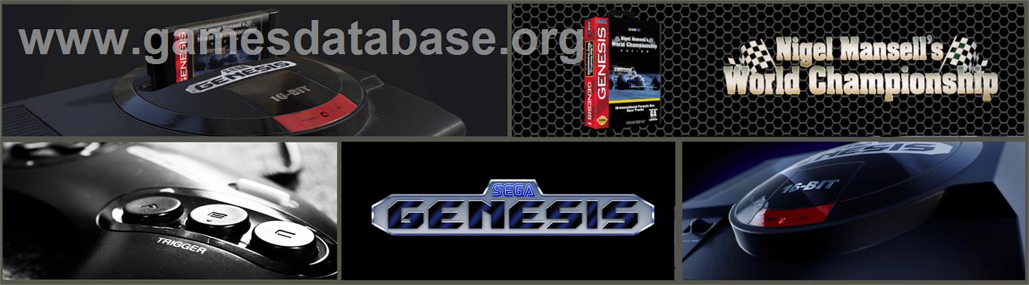 Nigel Mansell's World Championship - Sega Genesis - Artwork - Marquee