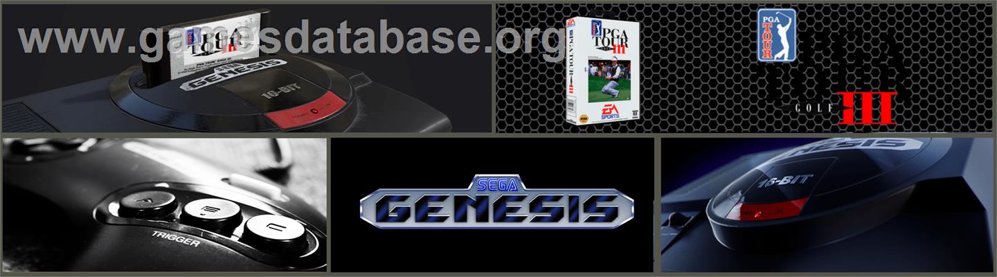 PGA Tour Golf 3 - Sega Genesis - Artwork - Marquee