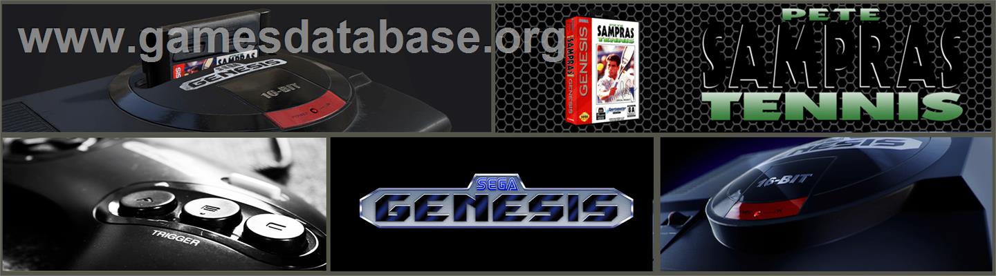 Pete Sampras Tennis - Sega Genesis - Artwork - Marquee