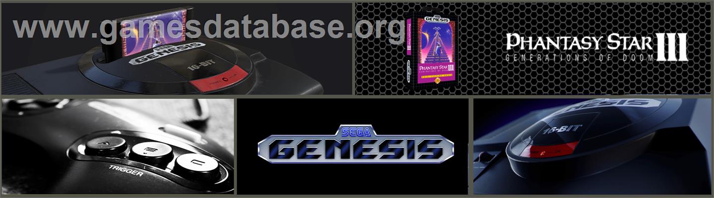 Phantasy Star 3: Generations of Doom - Sega Genesis - Artwork - Marquee