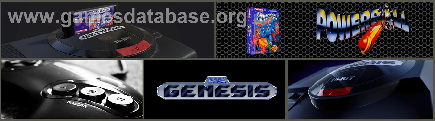 Power Ball - Sega Genesis - Artwork - Marquee